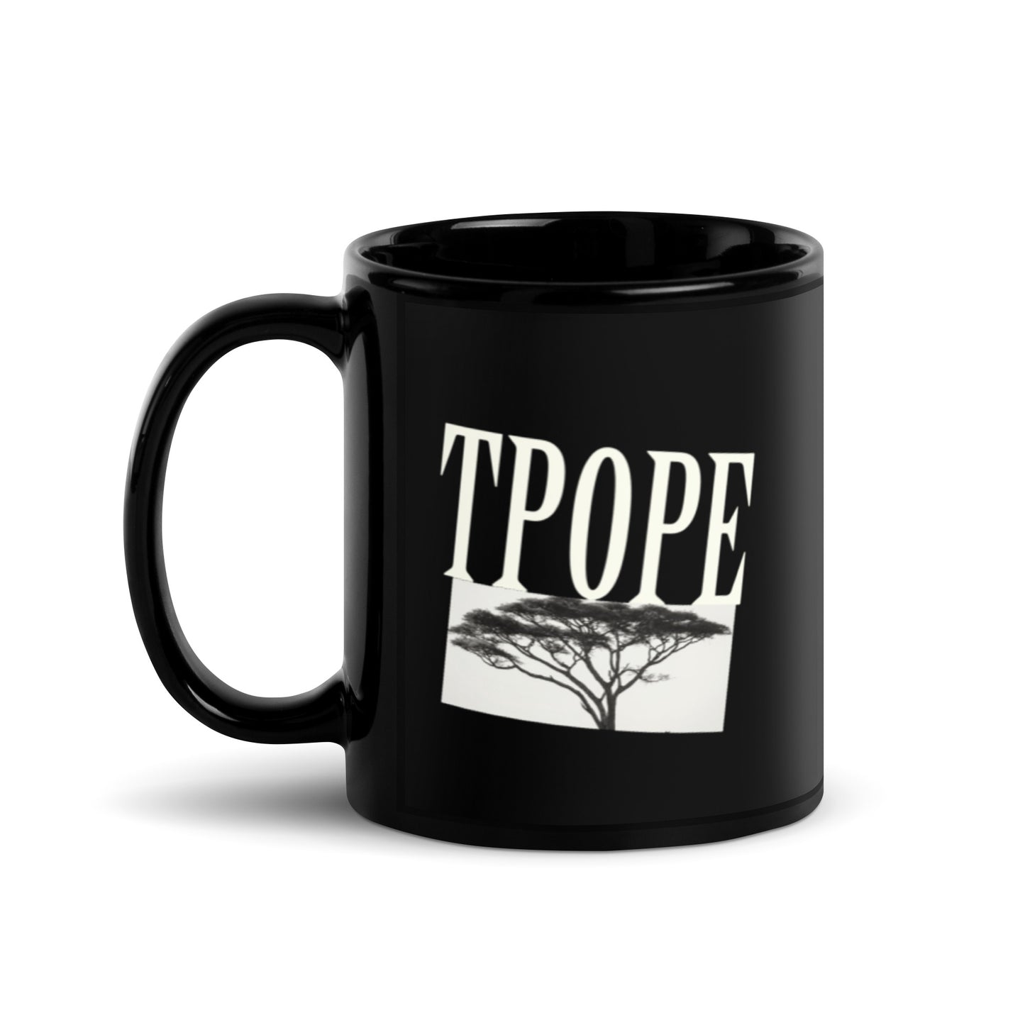 Tree Tpope Black Glossy Mug