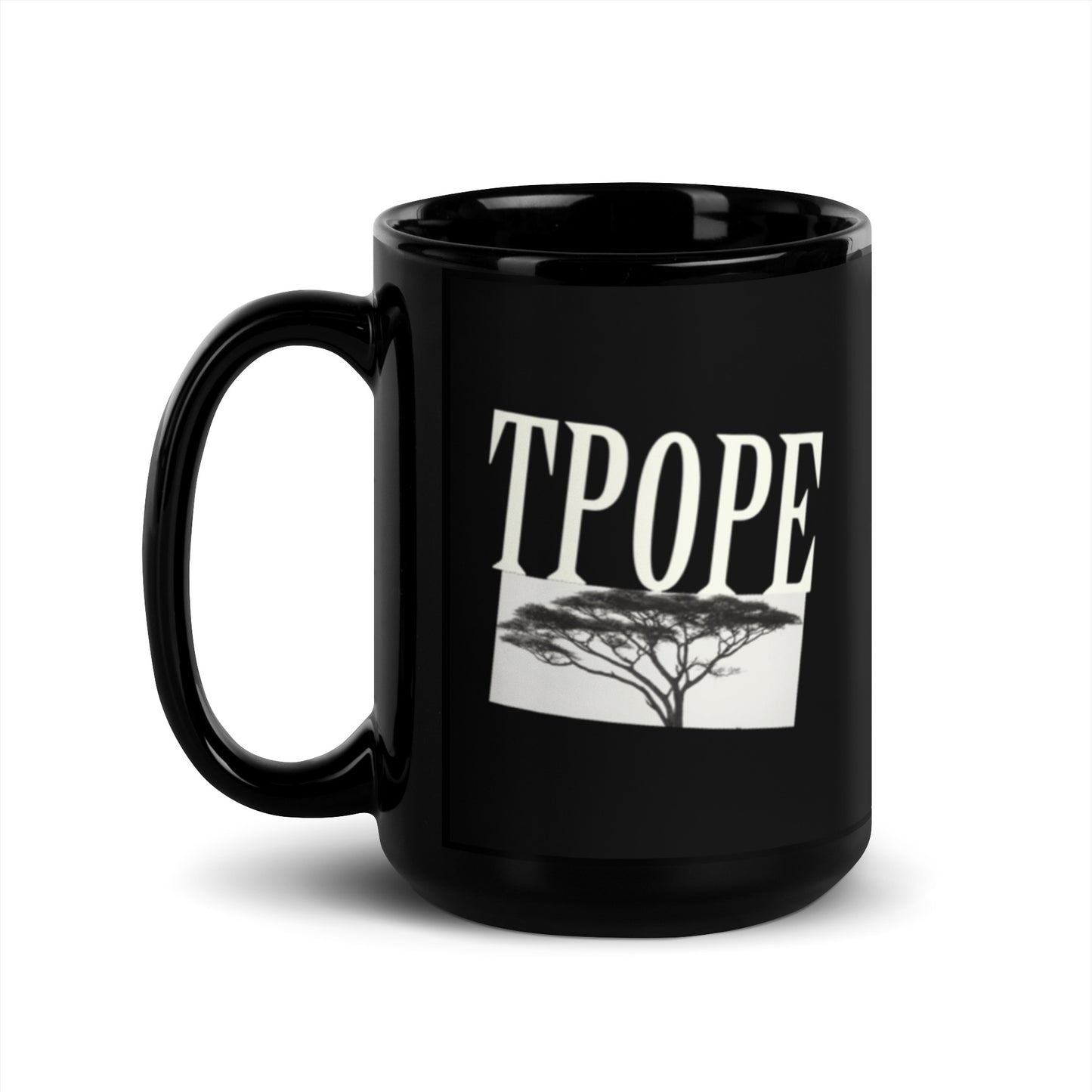 Tree Tpope Black Glossy Mug