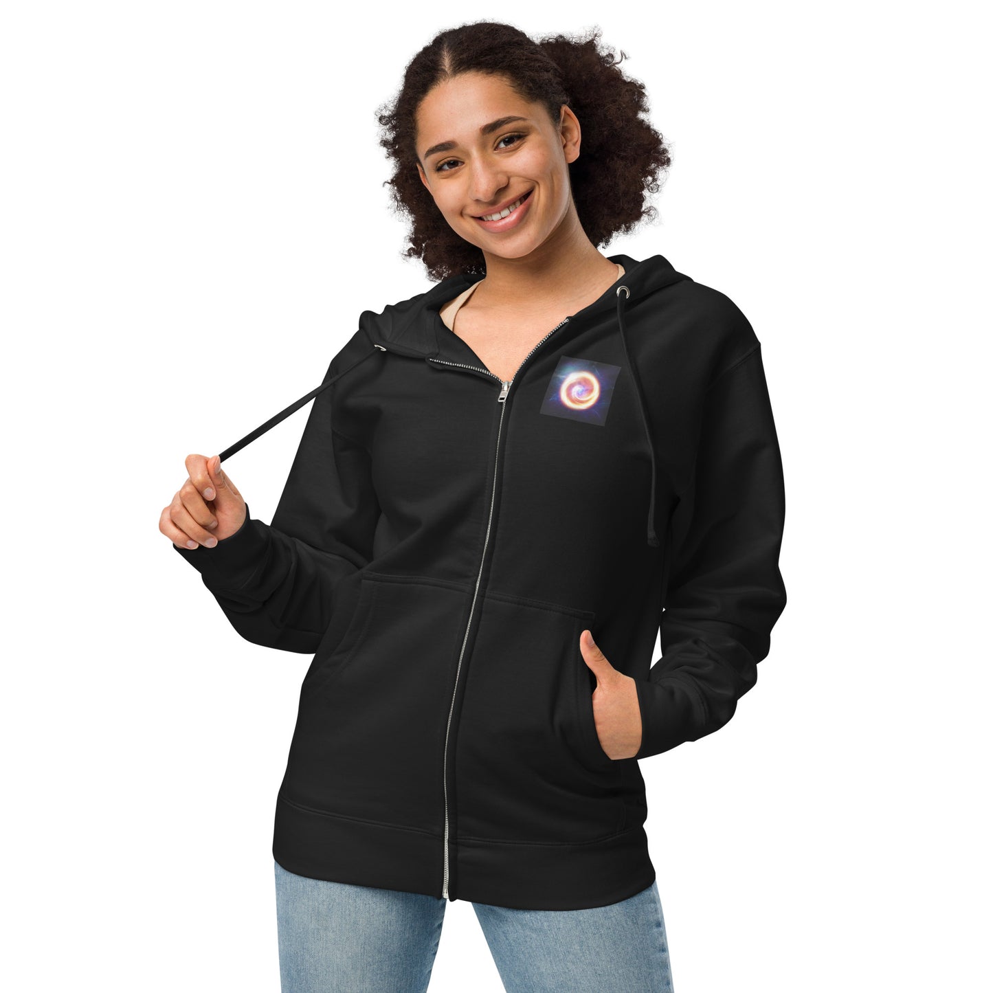 Galaxy Unisex fleece zip up hoodie