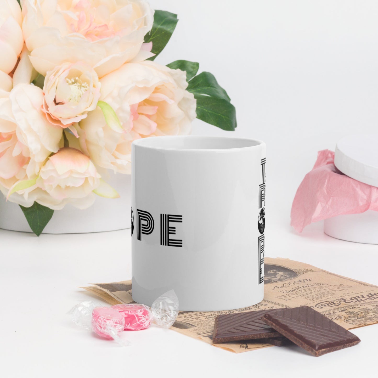 The Power of Positive Energy White glossy mug