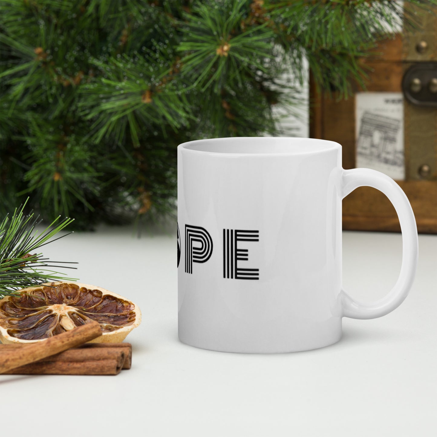 Tpope White glossy mug