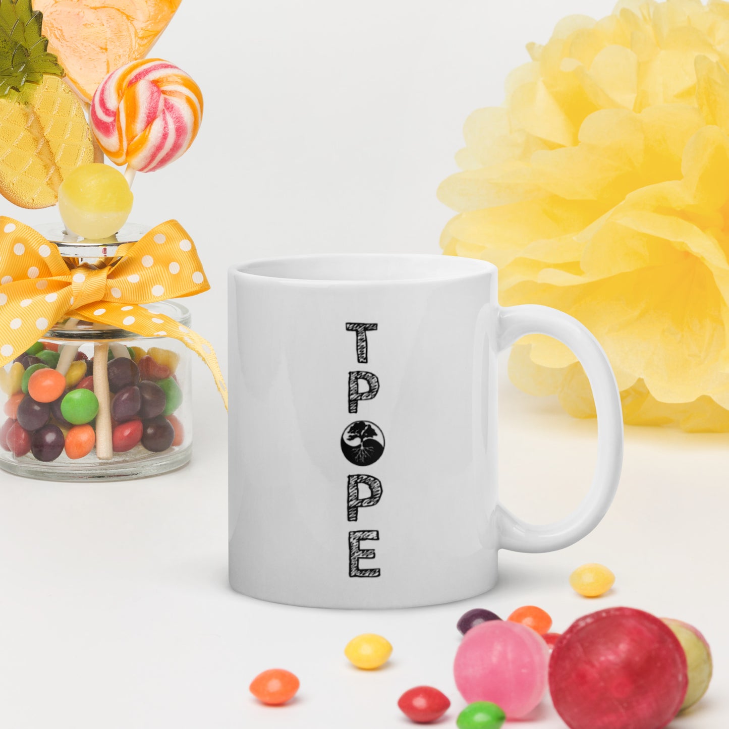 Tpope White glossy mug