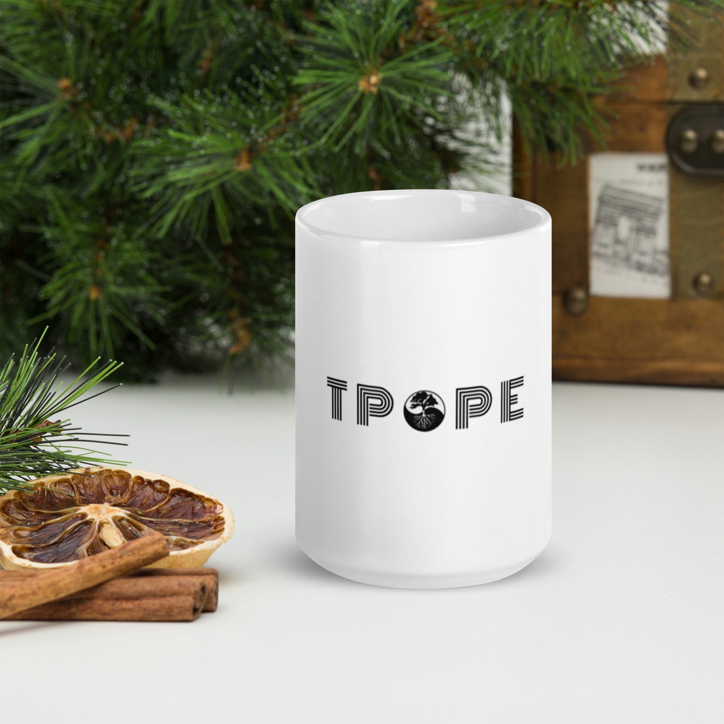 Tpope White glossy mug