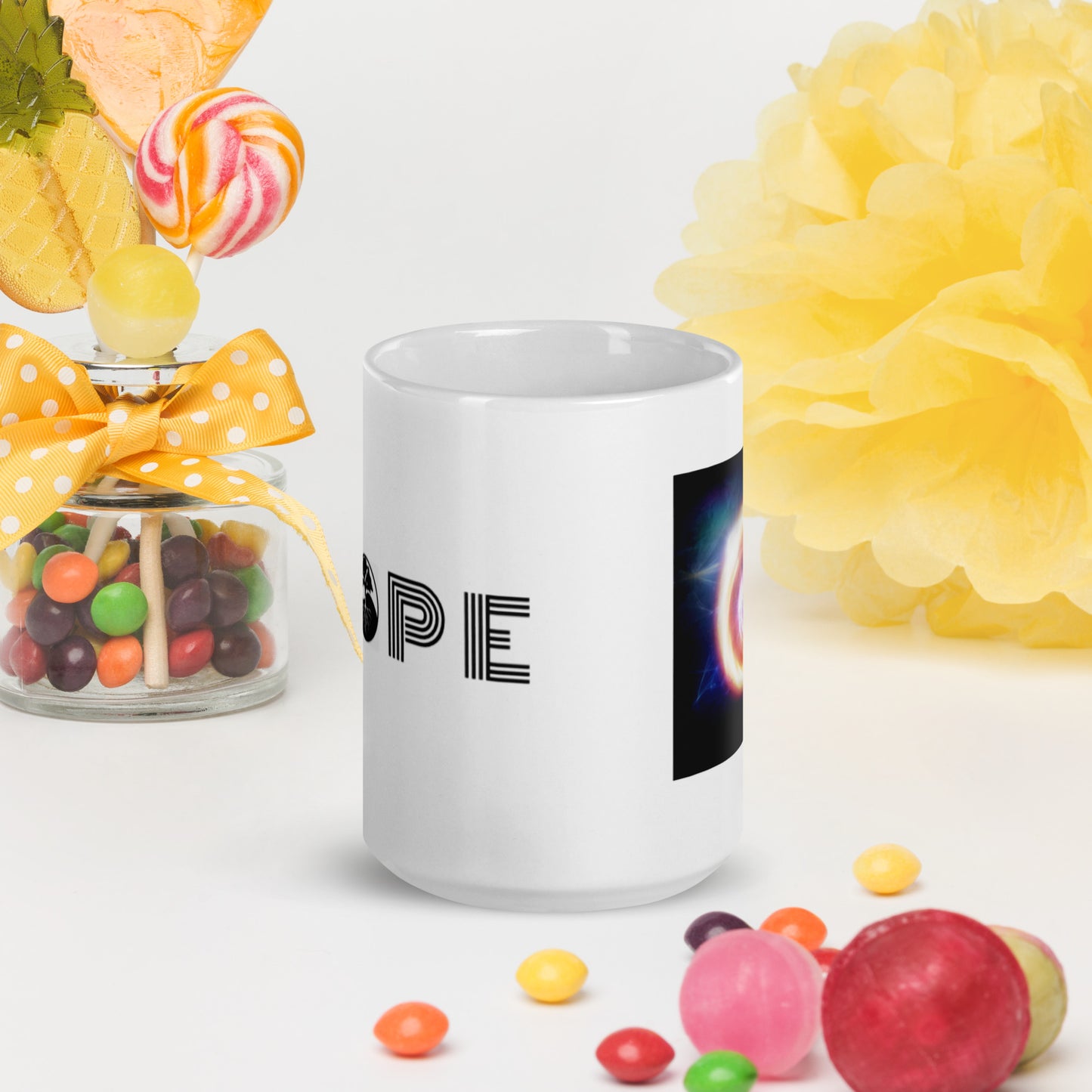 Galaxy White glossy mug