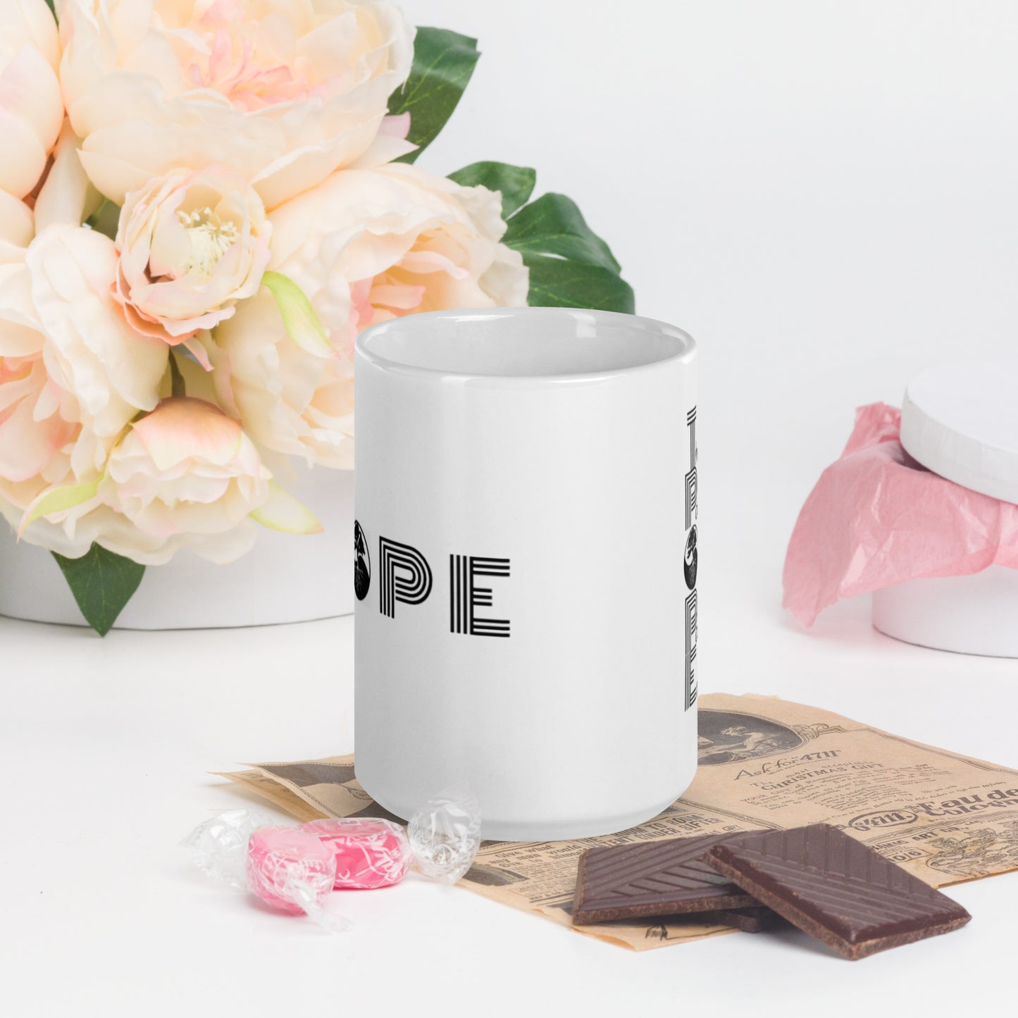 The Power of Positive Energy White glossy mug