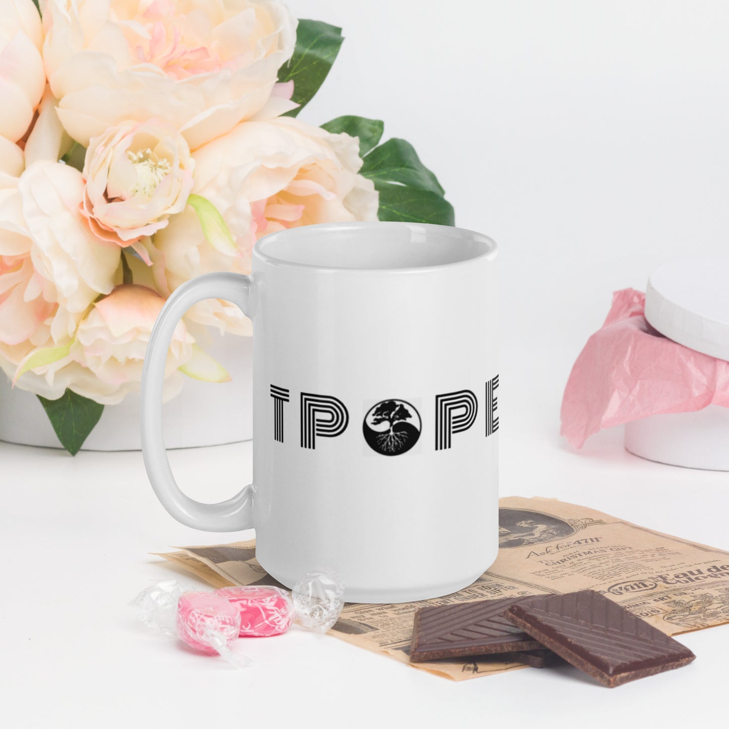 The Power of Positive Energy White glossy mug