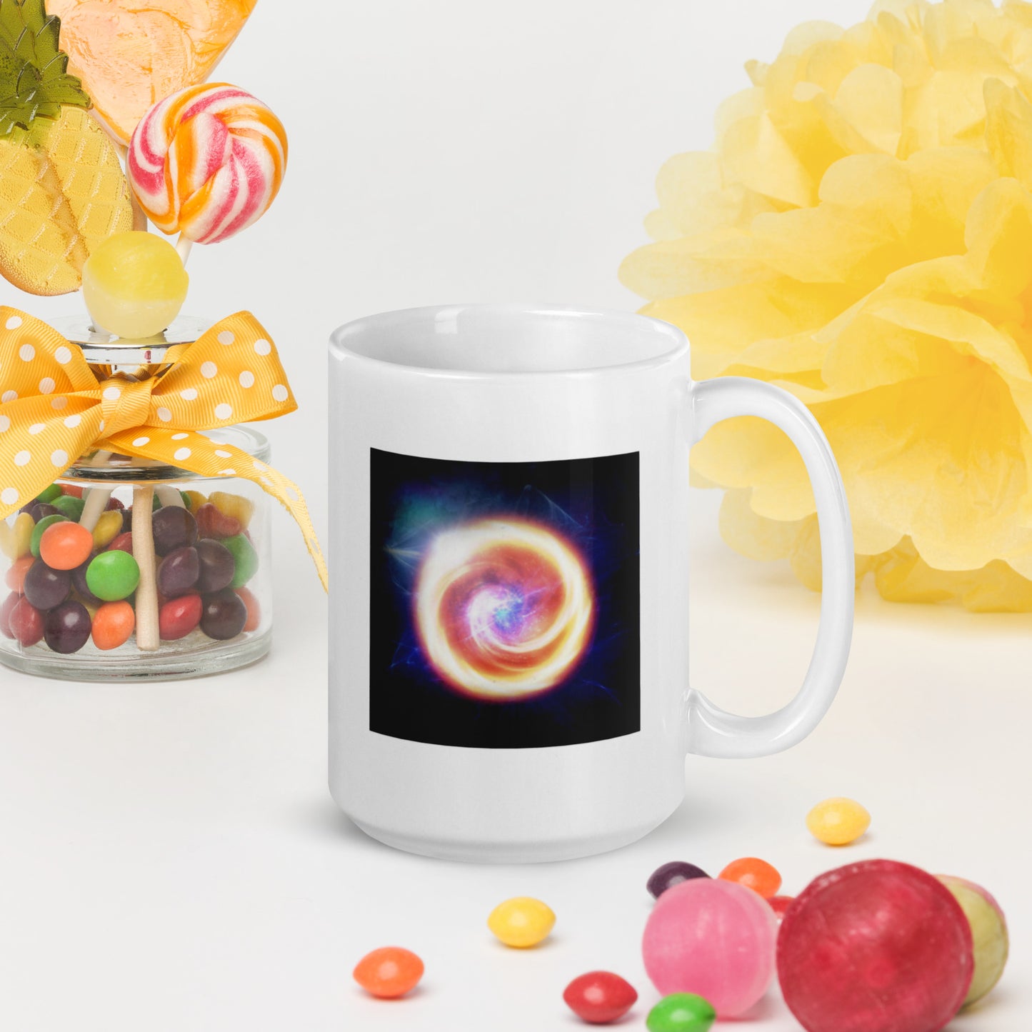 Galaxy White glossy mug